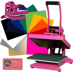 Pink Craft Heat Press 9" x 12" Bundle - Swing Design