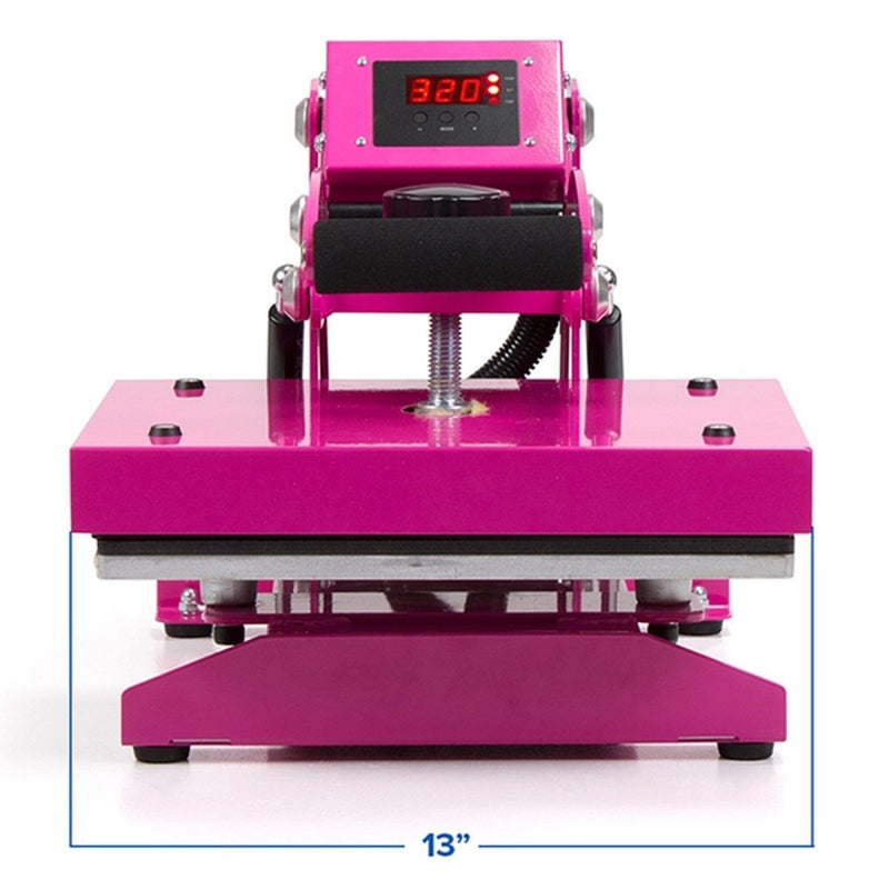 Pink Pro Craft Heat Press 9" x 12" Bundle - Swing Design6