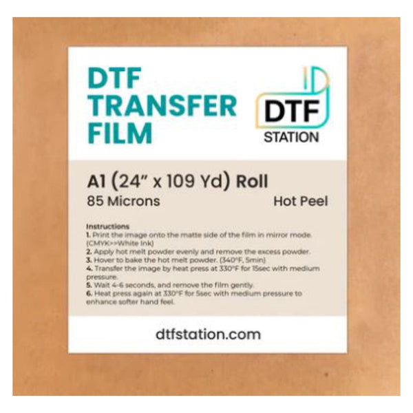 24x325' ULTRA Hot Peel DTF Single Sided Film (Hybrid-Cold & Hot Peel) -  DTF2U