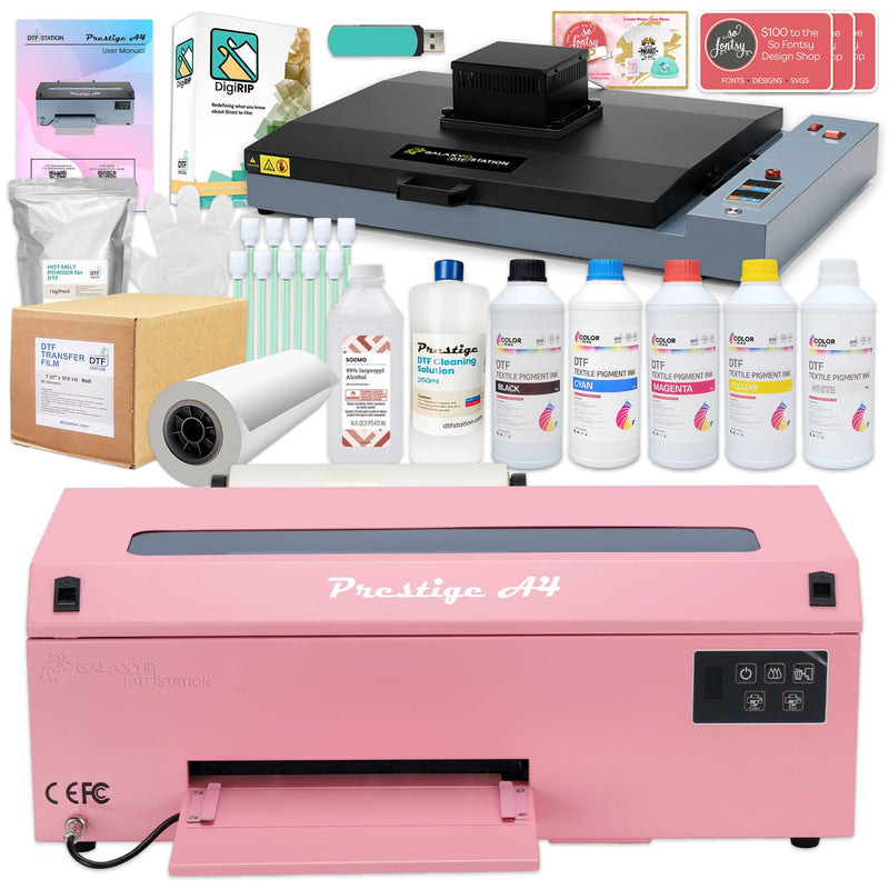 Prestige Direct To Film (DTF) A4 Printer w/ Oven, Filter, Inks, Supplies DTF Bundles Prestige