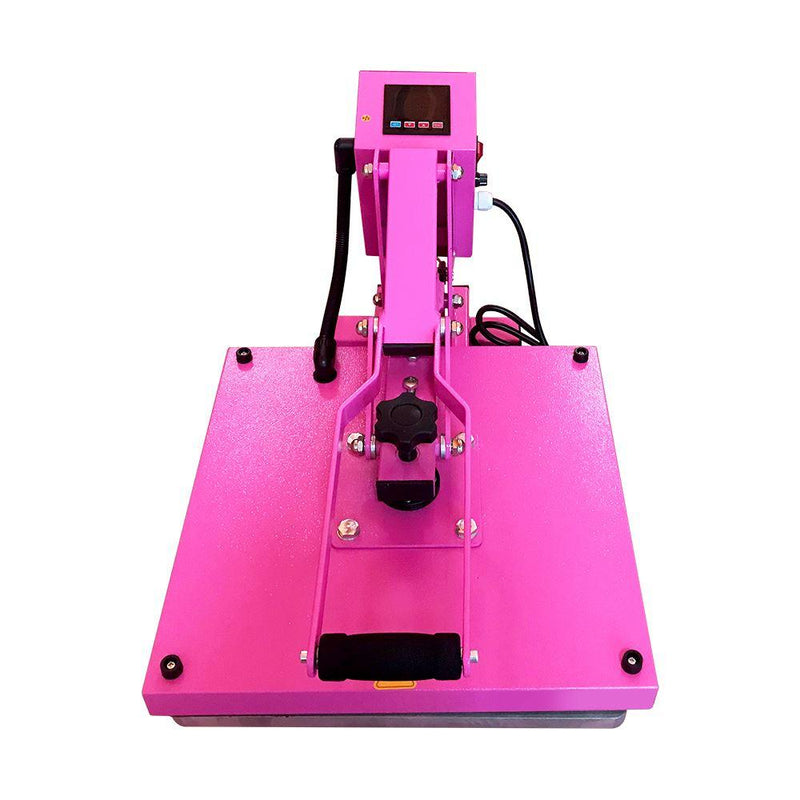 REFURBISHED Swing Design 15" x 15" PRO Slide Out Heat Press - Pink Heat Press Swing Design