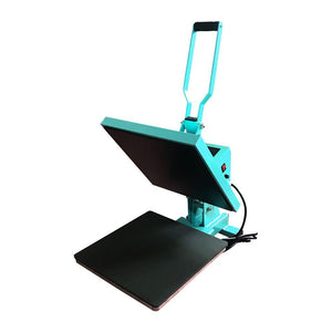 REFURBISHED Swing Design 15" x 15" PRO Slide Out Heat Press - Turquoise Heat Press Swing Design 