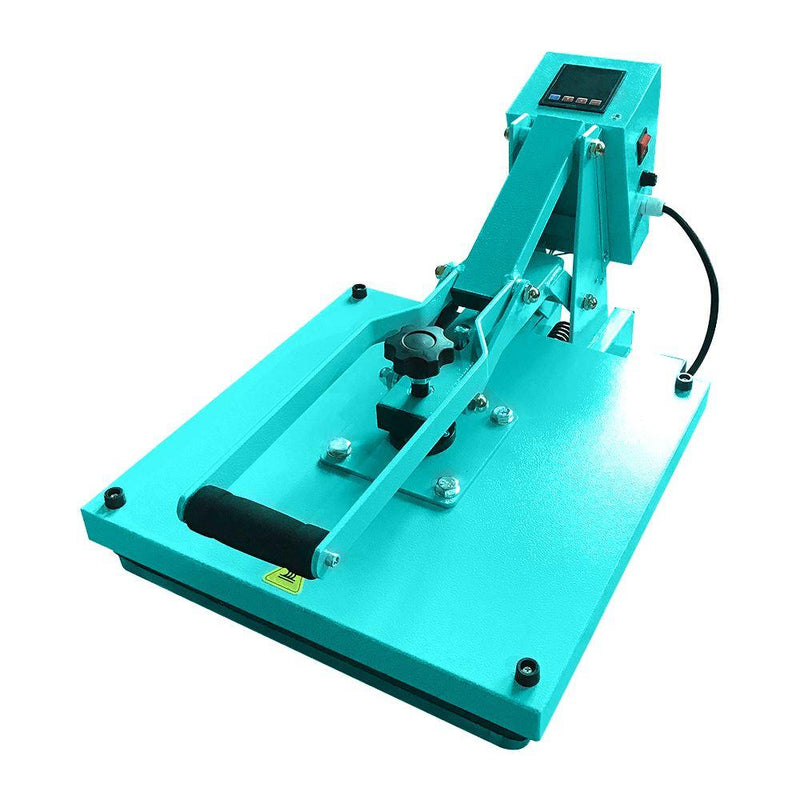 REFURBISHED Swing Design 15" x 15" PRO Slide Out Heat Press - Turquoise Heat Press Swing Design