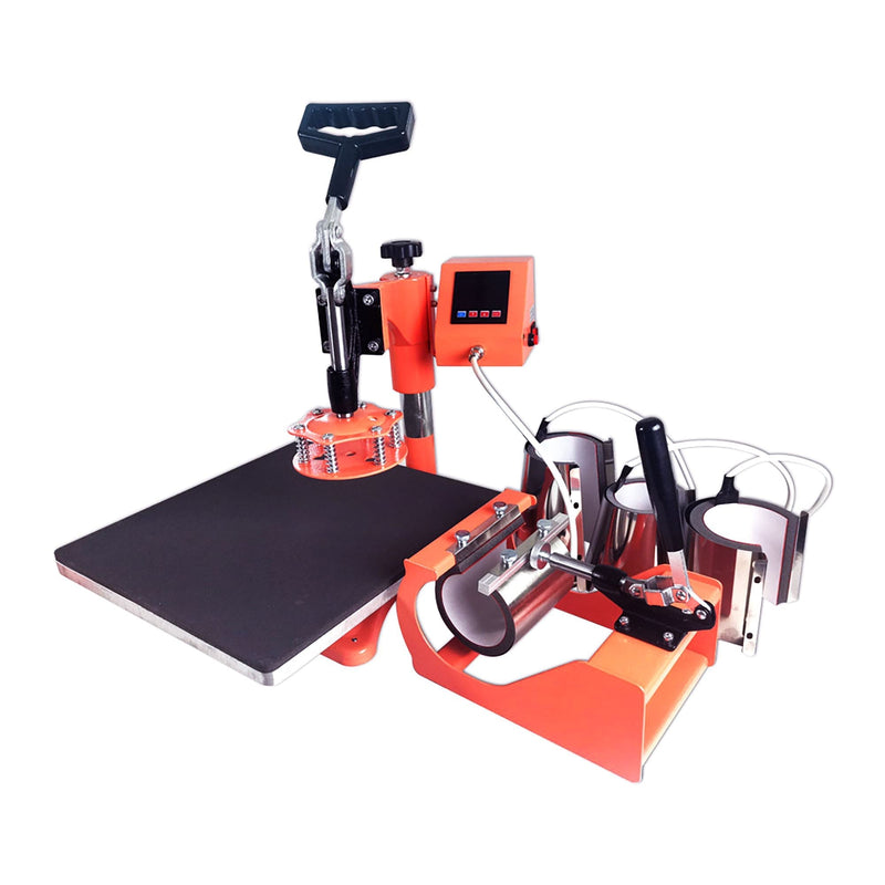 REFURBISHED Swing Design 15" x 15" Swing Away 8-in-1 Heat Press - Coral Heat Press Swing Design