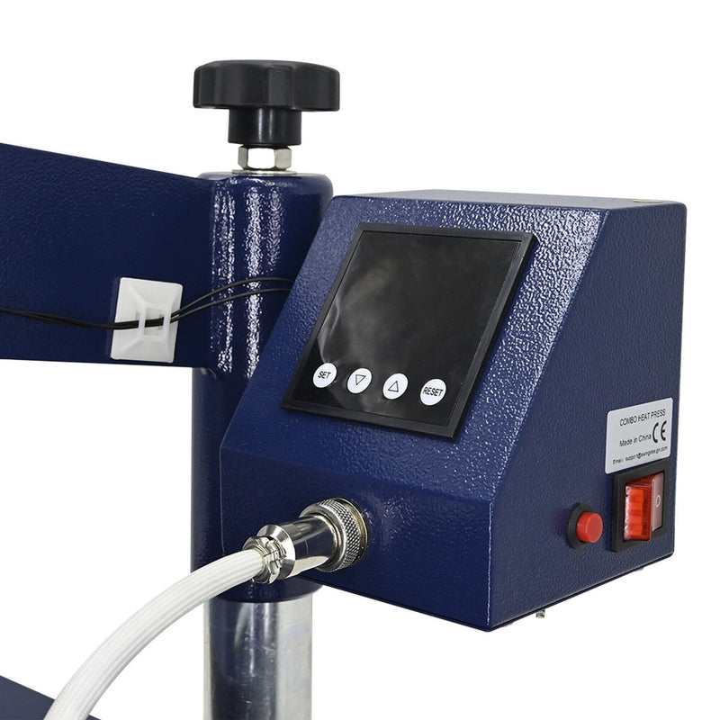 REFURBISHED Swing Design 15" x 15" Swing Away 8-in-1 Heat Press - Navy Heat Press Swing Design