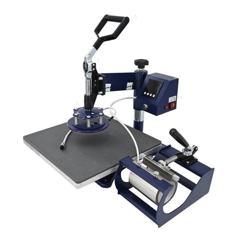 REFURBISHED Swing Design 15" x 15" Swing Away 8-in-1 Heat Press - Navy - Swing Design12