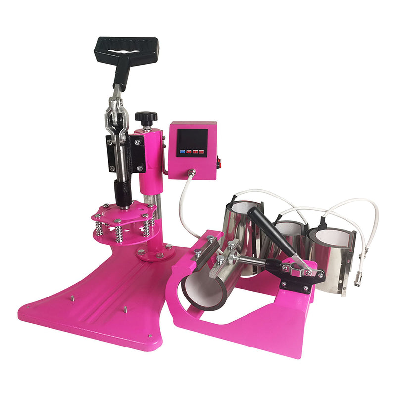 REFURBISHED Swing Design 15" x 15" Swing Away 8-in-1 Heat Press - Pink Heat Press Swing Design
