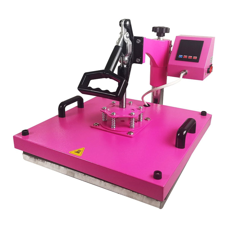 REFURBISHED Swing Design 15" x 15" Swing Away 8-in-1 Heat Press - Pink - Swing Design7
