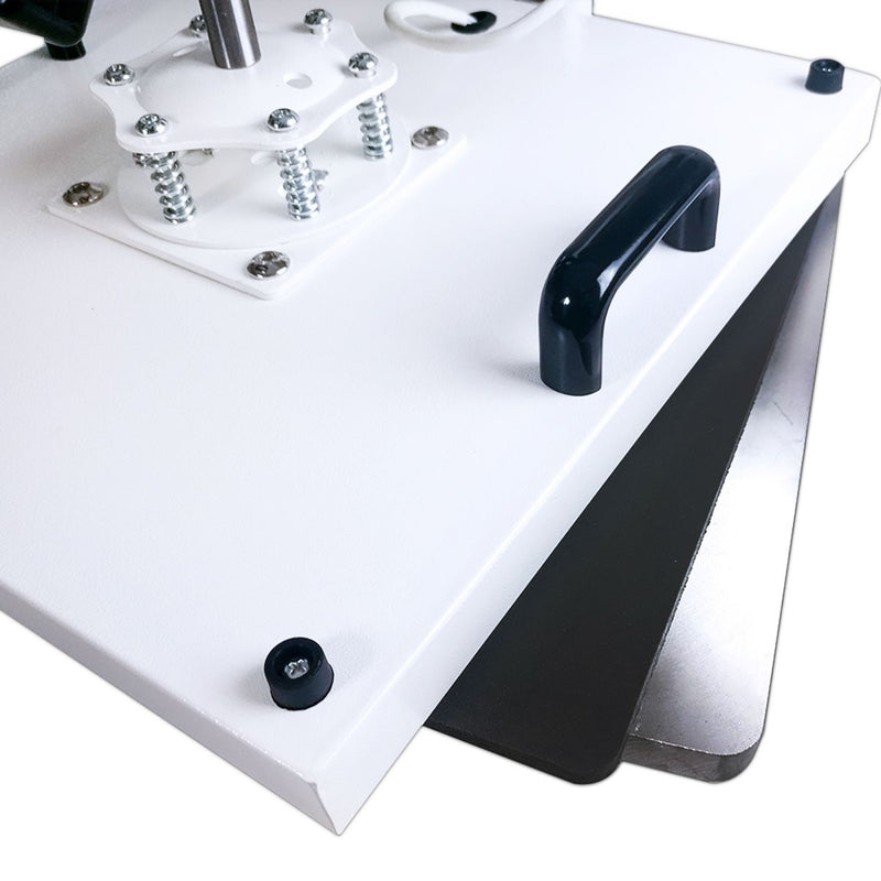 REFURBISHED Swing Design 15" x 15" Swing Away 8-in-1 Heat Press - White - Swing Design13