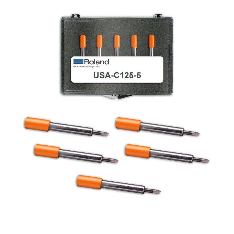 Roland 25°/.125 Offset Blades For Thin Materials - 5 Pack - Swing Design1