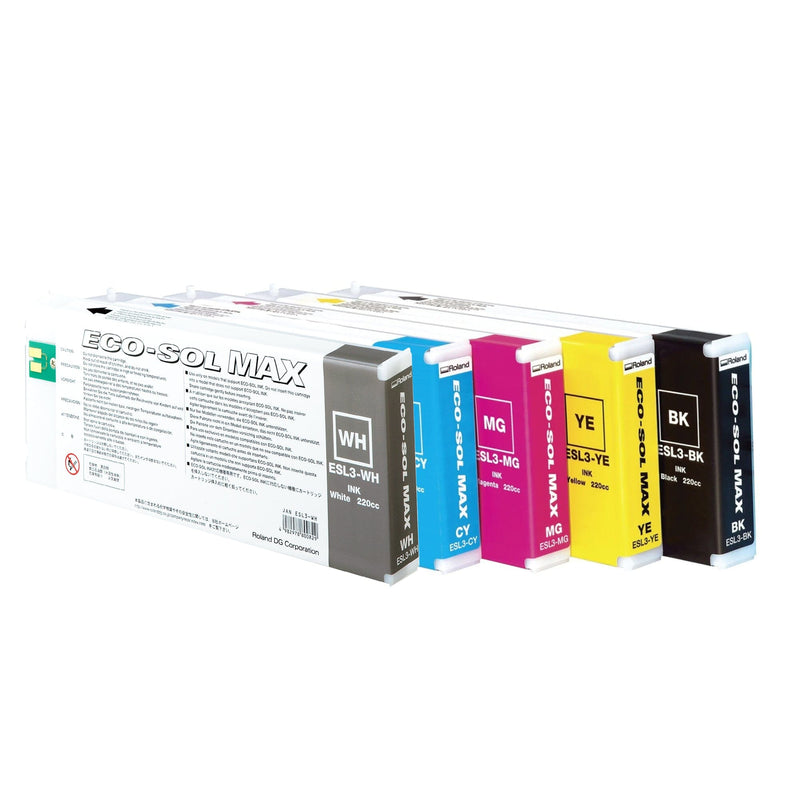 Roland BN-20 Eco-Sol Max Ink 220cc - BLACK ESL3-BK Eco Printers Roland