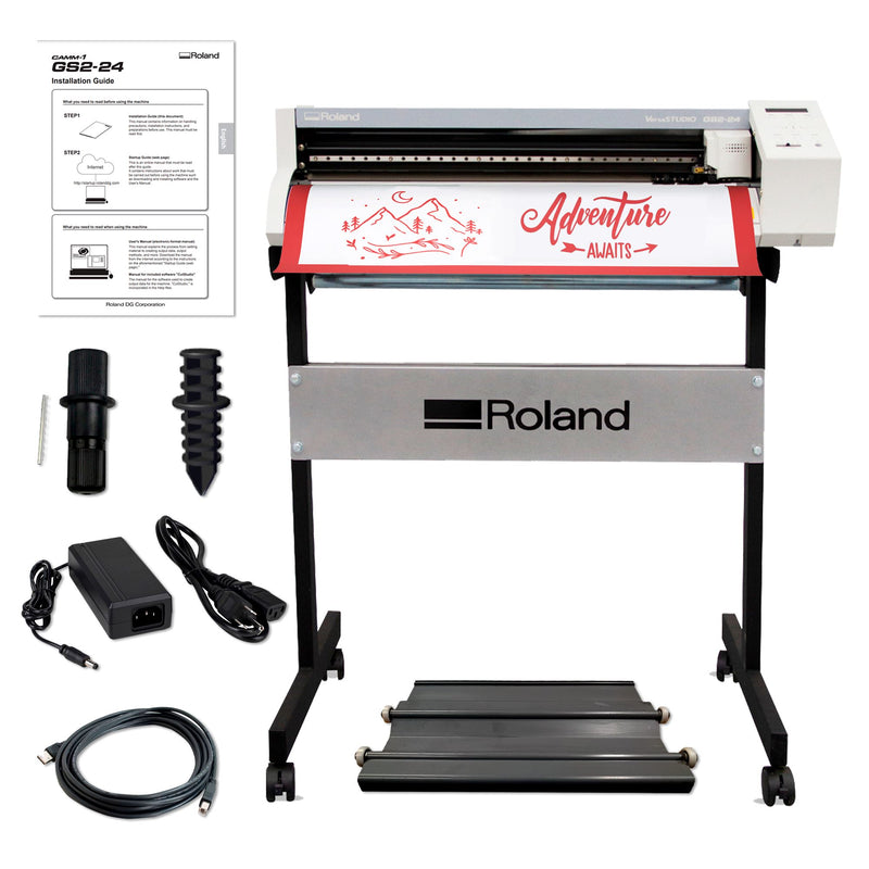 Roland BN-20A Desktop 20" Eco-Solvent Printer & Cutter w/ CMYK Inks & GS2-24 Eco Printers Roland