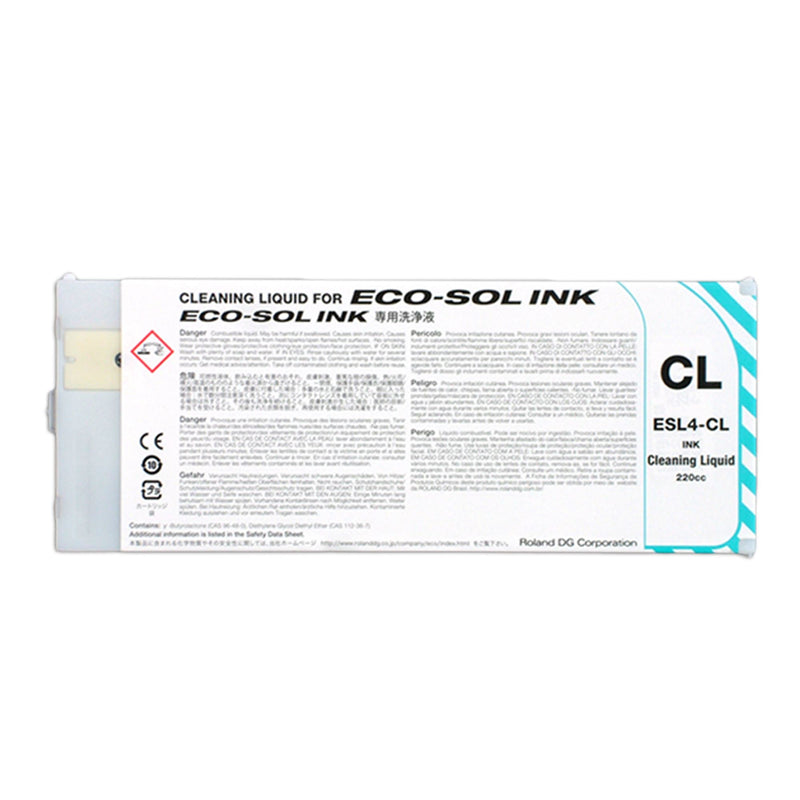 Roland BN-20A Eco-Sol Max 2 Cleaning Cartridge 220cc - Cleaning ESL4-CL2 Eco Printers Roland