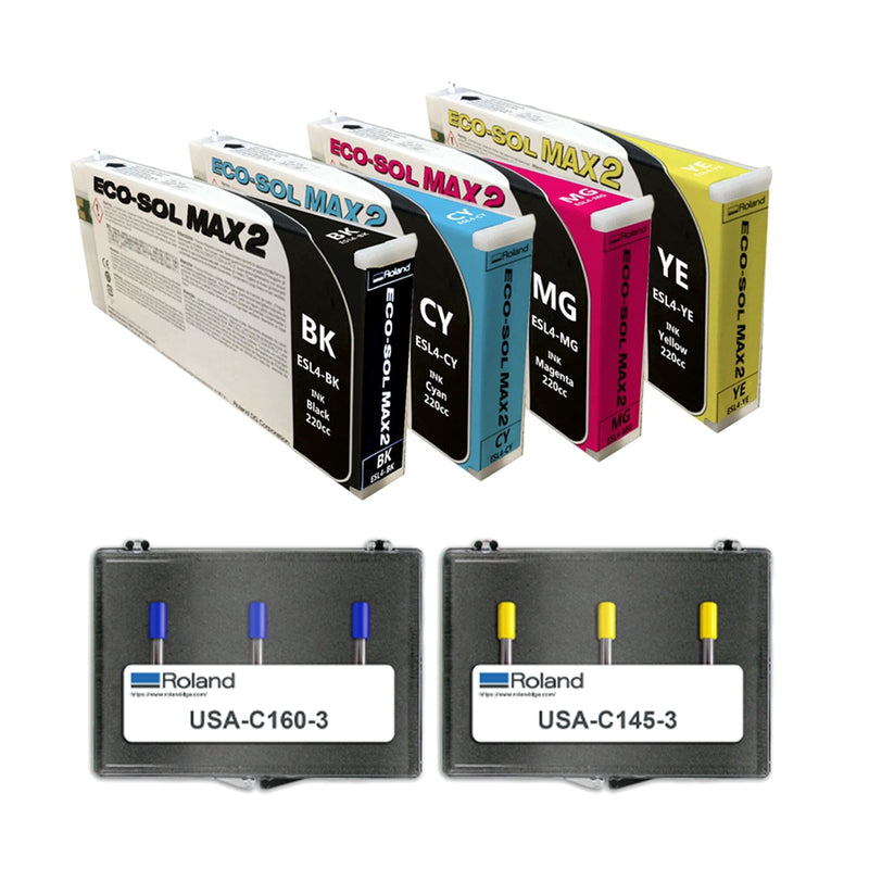 Roland BN2-20A Desktop 20" Eco-Solvent Printer & Cutter Decal Bundle Eco Printers Roland