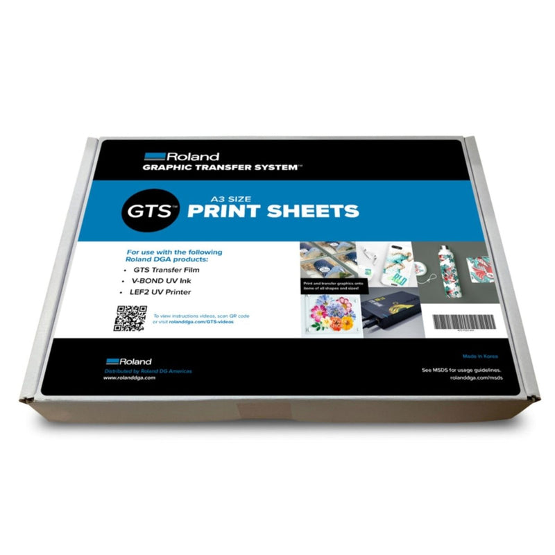 Roland Graphic Transfer System UV DTF Print Sheets - 100 A3 Sheets - Swing Design1