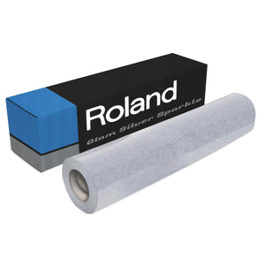 Roland HeatSoft Glam Silver Sparkle Heat Transfer Vinyl (HTV) - 30" x 30 FT Eco Printers Roland 
