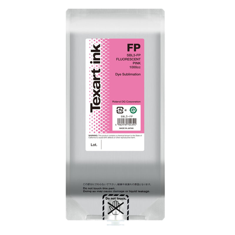 Roland Texart Sublimation Ink 1L - Fluorescent Pink SBL3-FP Eco Printers Roland