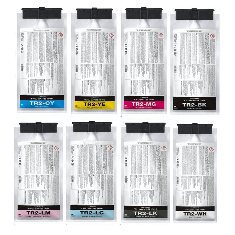 Roland TR2 Series Ink Bundle - CMYK + LcLmLkWh - Swing Design1