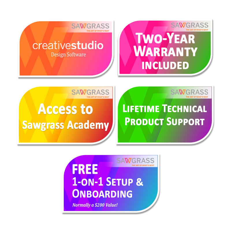 Sawgrass UHD Virtuoso SG500 Sublimation Printer w/ 8-in-1 Heat Press Sublimation Bundle Sawgrass