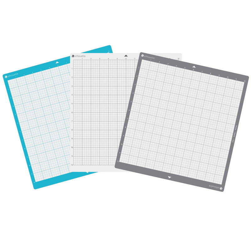 Silhouette 3 Pack Cutting Mats, Strong Grip, Regular Grip, & Light Grip Silhouette Silhouette