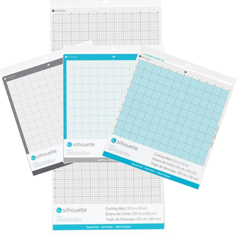 Silhouette Cameo Cutting Mats 4 Pack: Strong Grip, Regular Grip, 24", & Light Grip - Swing Design