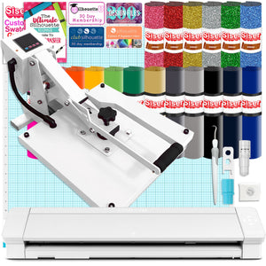 Silhouette Cameo 4 PRO - 24" w/ 15" x 15" White Slide Out Heat Press HTV Bundle Silhouette Bundle Silhouette 