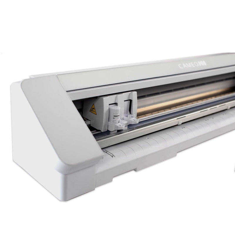 Silhouette White Cameo 4 PRO - 24" w/ Autoblade, Mat, Roll Feeder - Swing Design