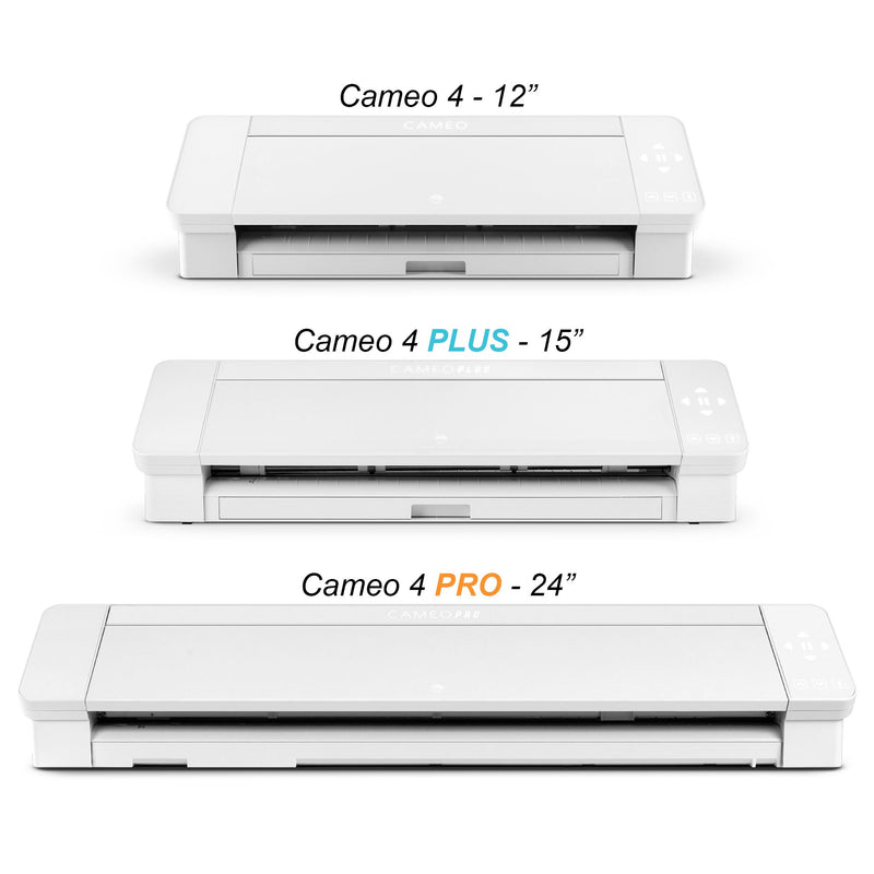 Silhouette White Cameo 4 PRO - 24" w/ Autoblade, Mat, Roll Feeder Silhouette Bundle Silhouette