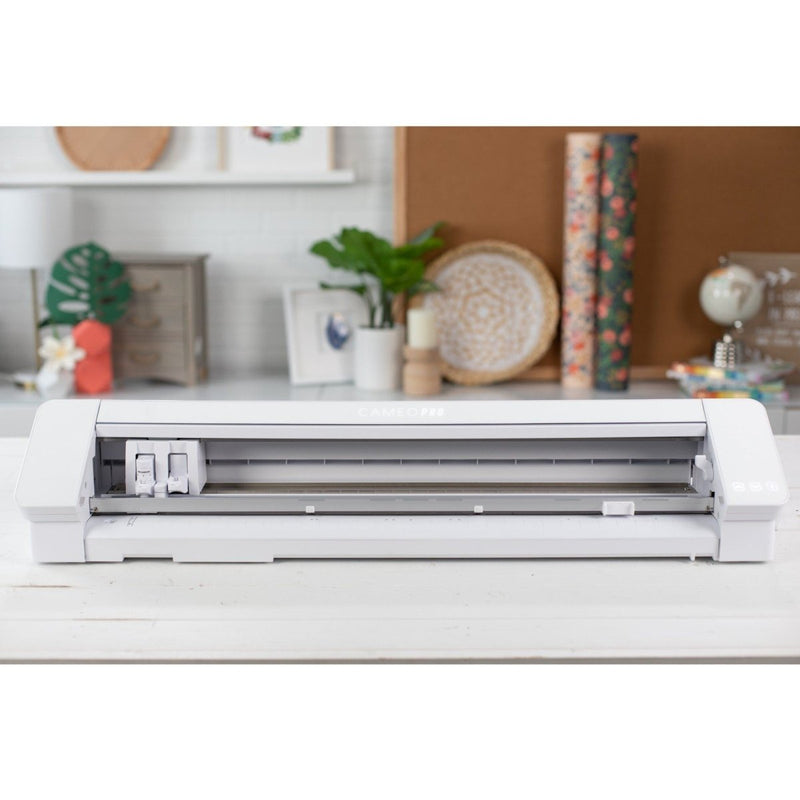 Silhouette White Cameo 4 PRO - 24" w/ Autoblade, Mat, Roll Feeder - Swing Design