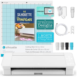 Silhouette White Cameo 4 w/ Updated Autoblade, 3x Speed, Roll Feeder Silhouette Bundle Silhouette 