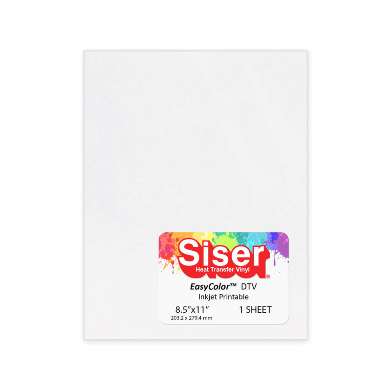 Siser EasyColor DTV (Direct to Vinyl) Heat Transfer 8.4 ”x 11” - 1 Sheet Vinyl Siser