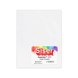 Siser EasyColor DTV (Direct to Vinyl) Heat Transfer 8.4 ”x 11” - 5 Pack Vinyl Siser 