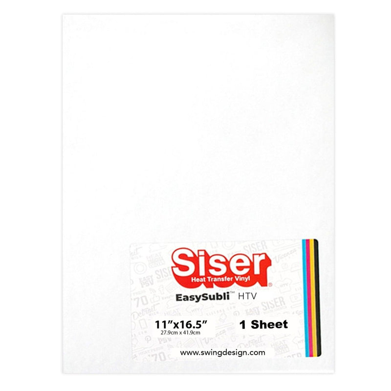 Siser EasySubli Sublimation Heat Transfer Vinyl 11" x 16.5" - 1 Sheet - Swing Design1