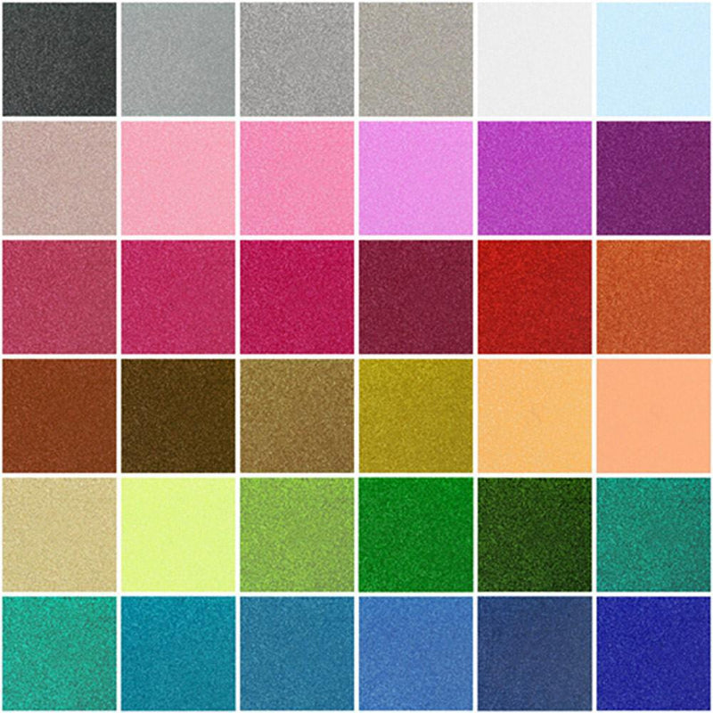 Siser Glitter Heat Transfer Vinyl (HTV) 20" x 150 ft Roll - 45 Colors Available - Swing Design