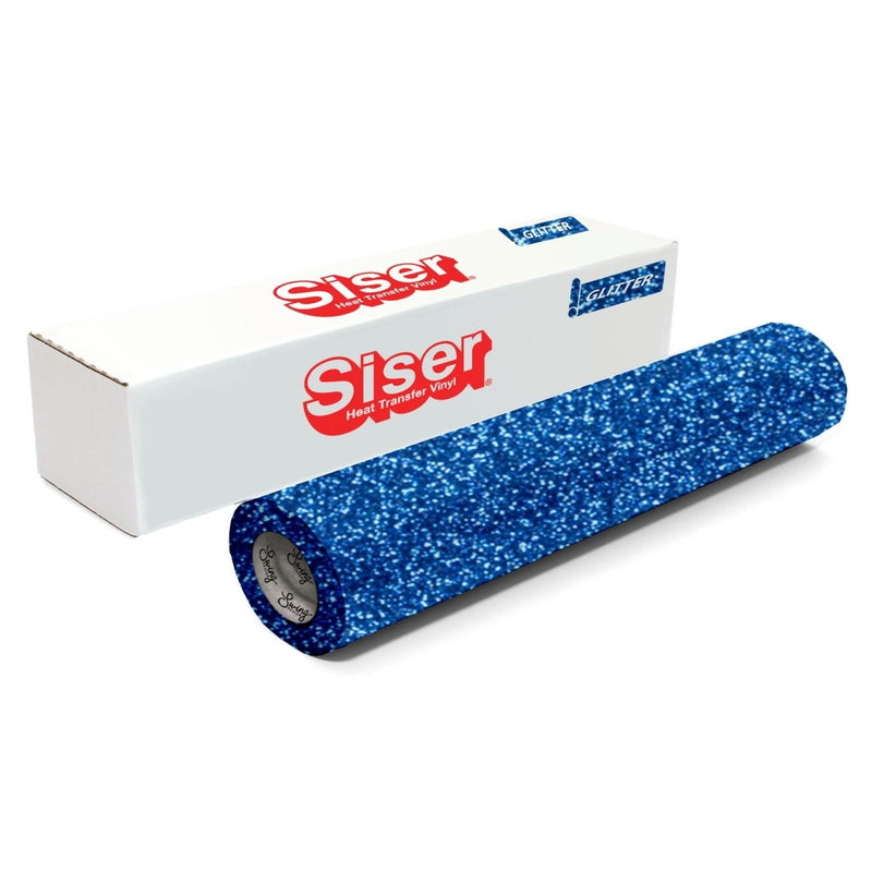 Siser Glitter Heat Transfer Vinyl (HTV) 20" x 150 ft Roll - 47 Colors Available - Swing Design