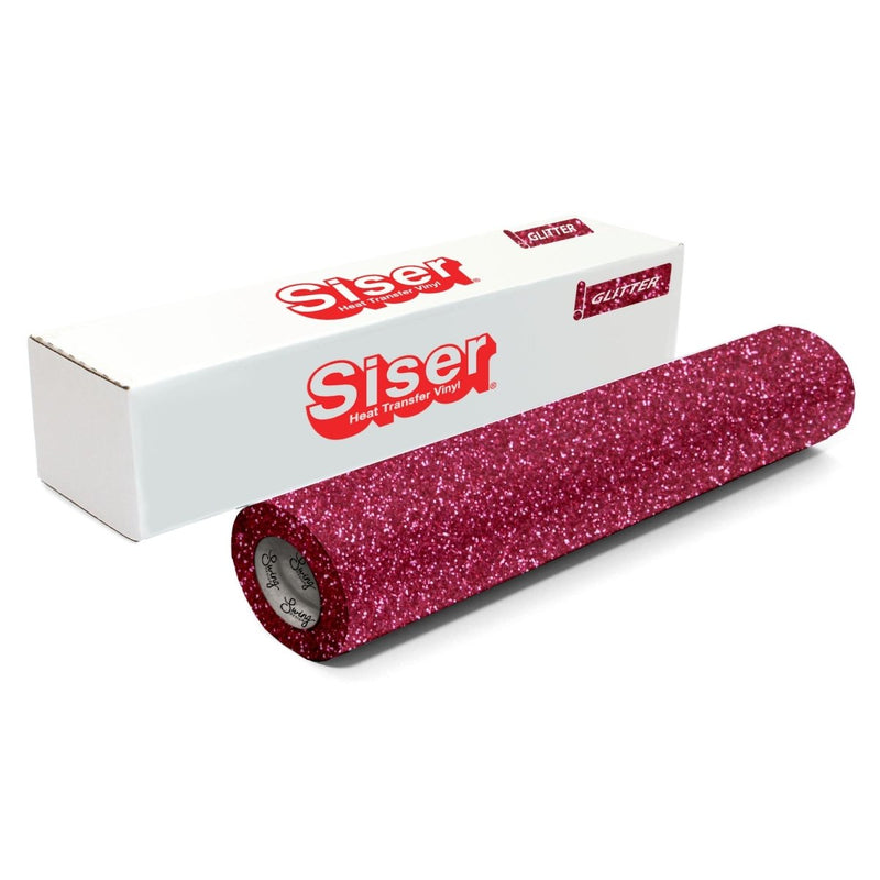 Siser Glitter Heat Transfer Vinyl (HTV) 20" x 150 ft Roll - 47 Colors Available - Swing Design