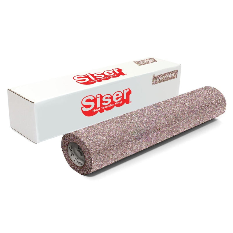Siser Glitter Heat Transfer Vinyl (HTV) 20" x 150 ft Roll - 47 Colors Available - Swing Design