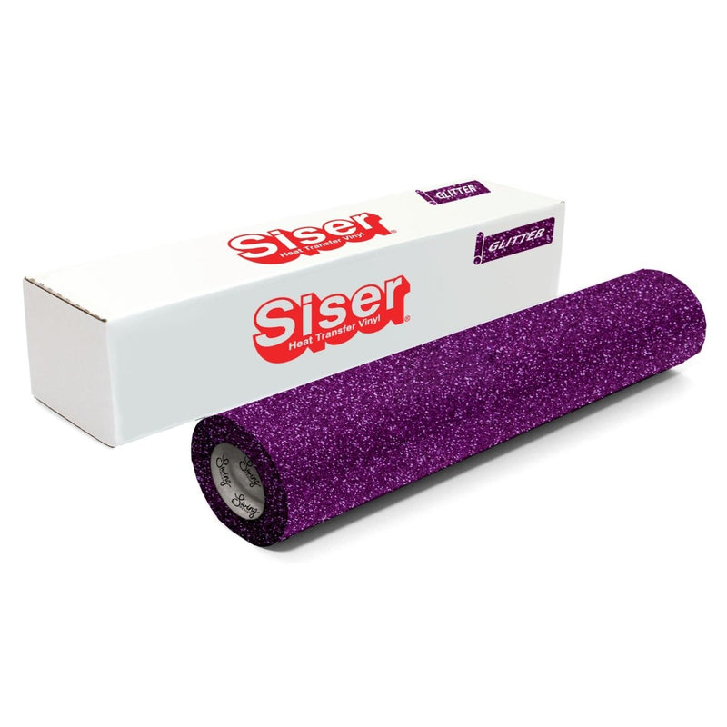 Siser Glitter Heat Transfer Vinyl (HTV) 20" x 150 ft Roll - 47 Colors Available - Swing Design