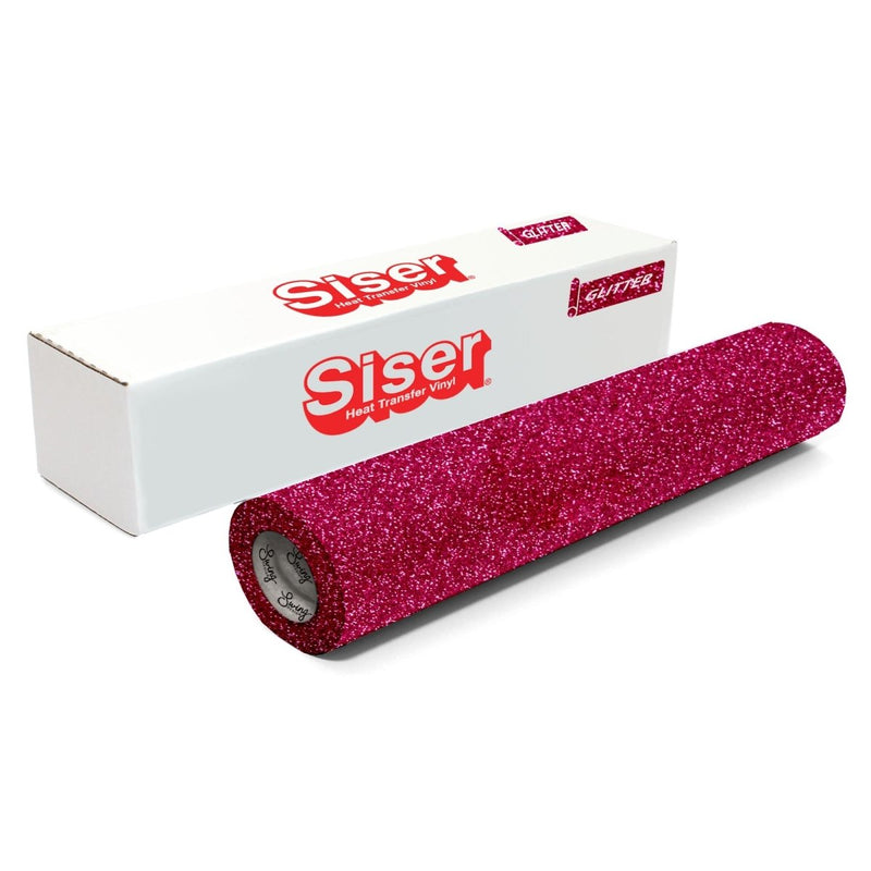Siser Glitter Heat Transfer Vinyl (HTV) 20" x 150 ft Roll - 47 Colors Available - Swing Design