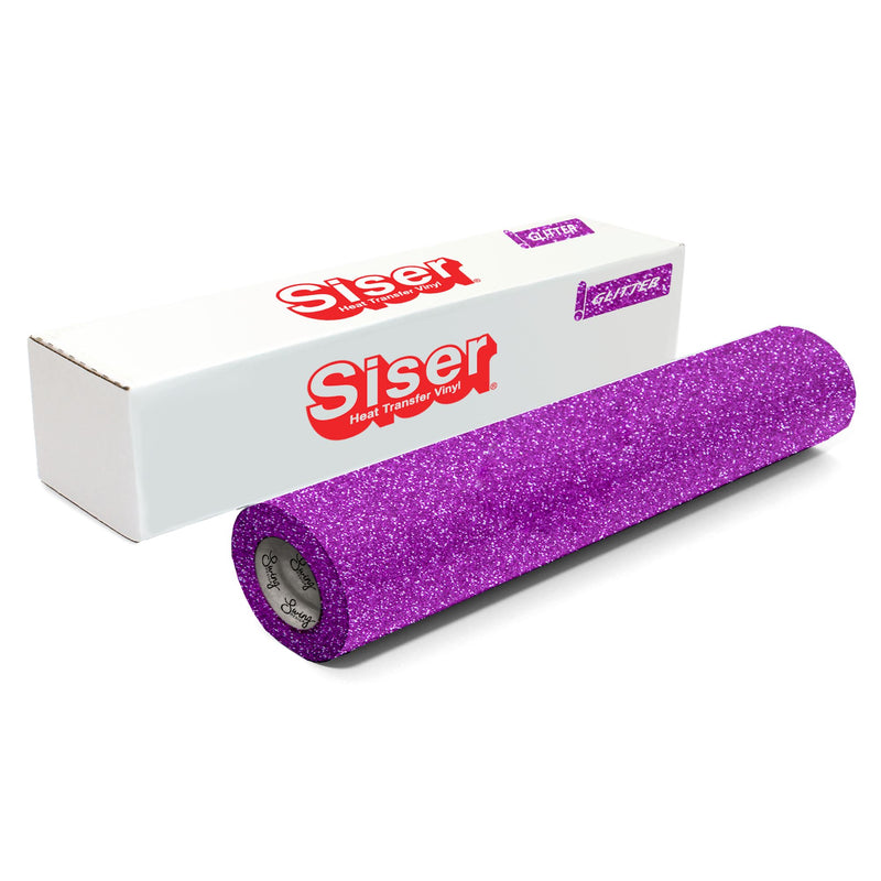 Siser Glitter Heat Transfer Vinyl (HTV) 20" x 150 ft Roll - 47 Colors Available Siser Heat Transfer Siser Lavender
