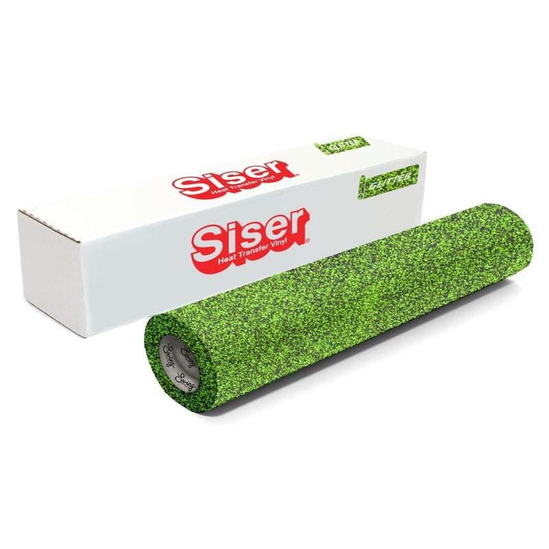 Siser Glitter Heat Transfer Vinyl (HTV) 20" x 150 ft Roll - 47 Colors Available - Swing Design