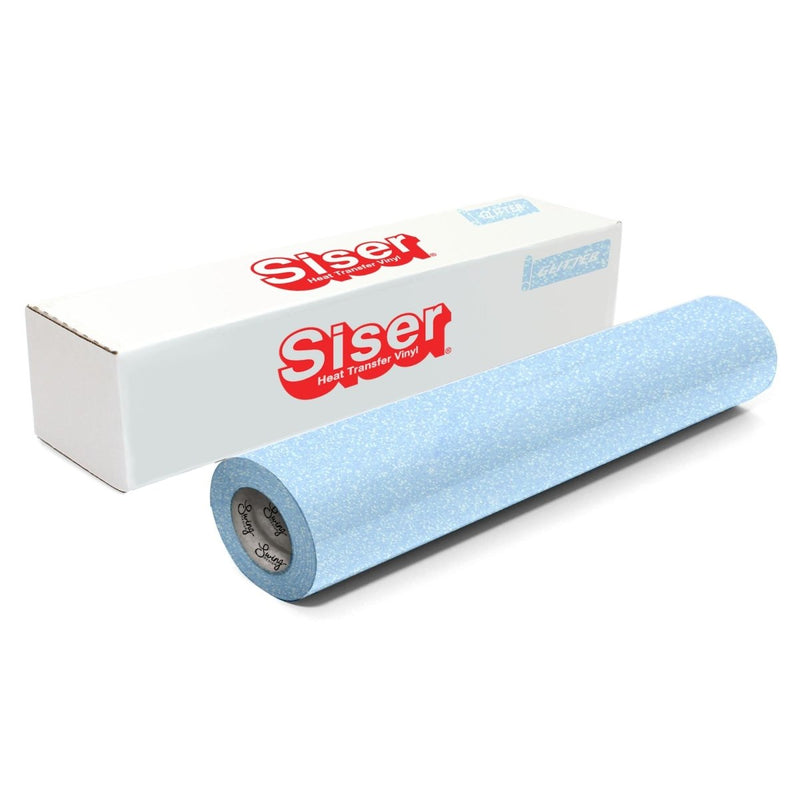 Siser Glitter Heat Transfer Vinyl (HTV) 20" x 150 ft Roll - 47 Colors Available - Swing Design