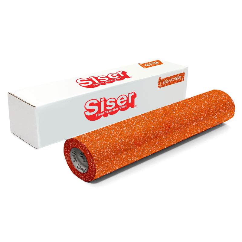 Siser Glitter Heat Transfer Vinyl (HTV) 20" x 150 ft Roll - 47 Colors Available Siser Heat Transfer Siser Neon Grapefruit