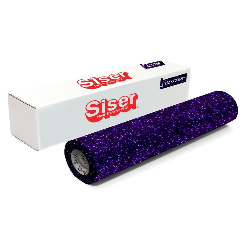 Siser Glitter Heat Transfer Vinyl (HTV) 20" x 150 ft Roll - 47 Colors Available - Swing Design
