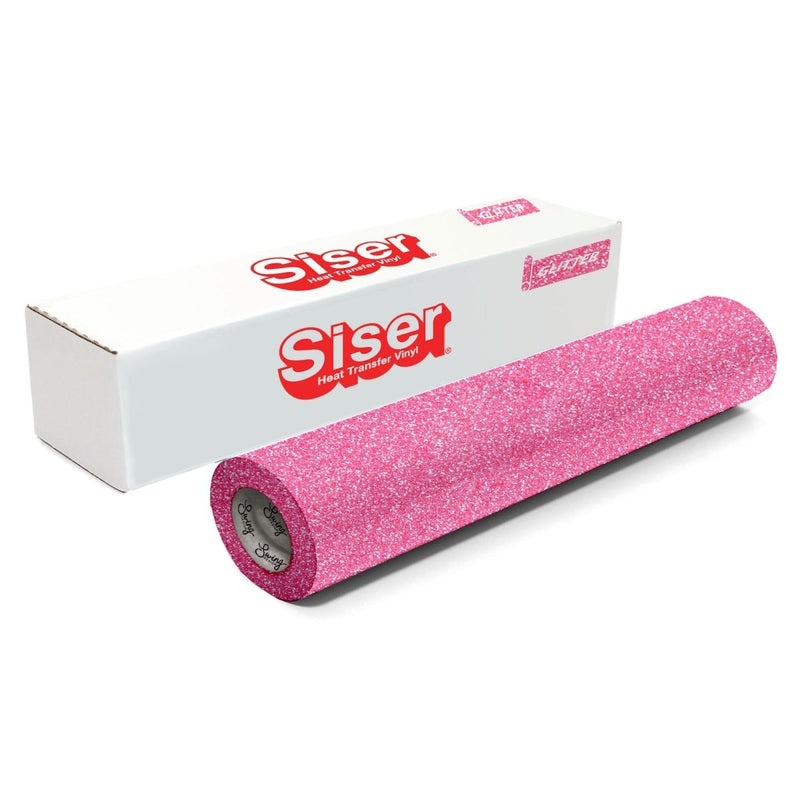 Siser Glitter Heat Transfer Vinyl (HTV) 20" x 150 ft Roll - 47 Colors Available - Swing Design