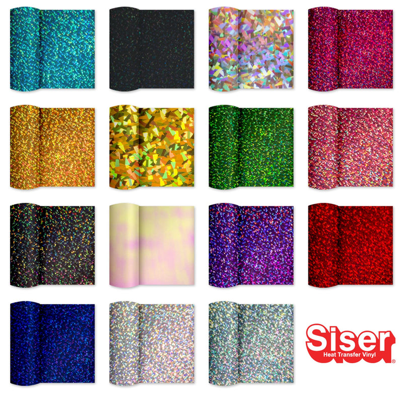 Siser Holographic Heat Transfer Vinyl (HTV) - 15" x 150 ft - 17 Colors Available Siser Heat Transfer Siser