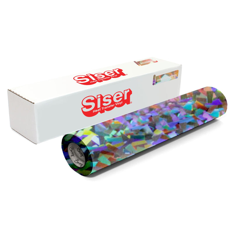 Siser Holographic Heat Transfer Vinyl (HTV) - 15" x 150 ft - 17 Colors Available Siser Heat Transfer Siser Crystal