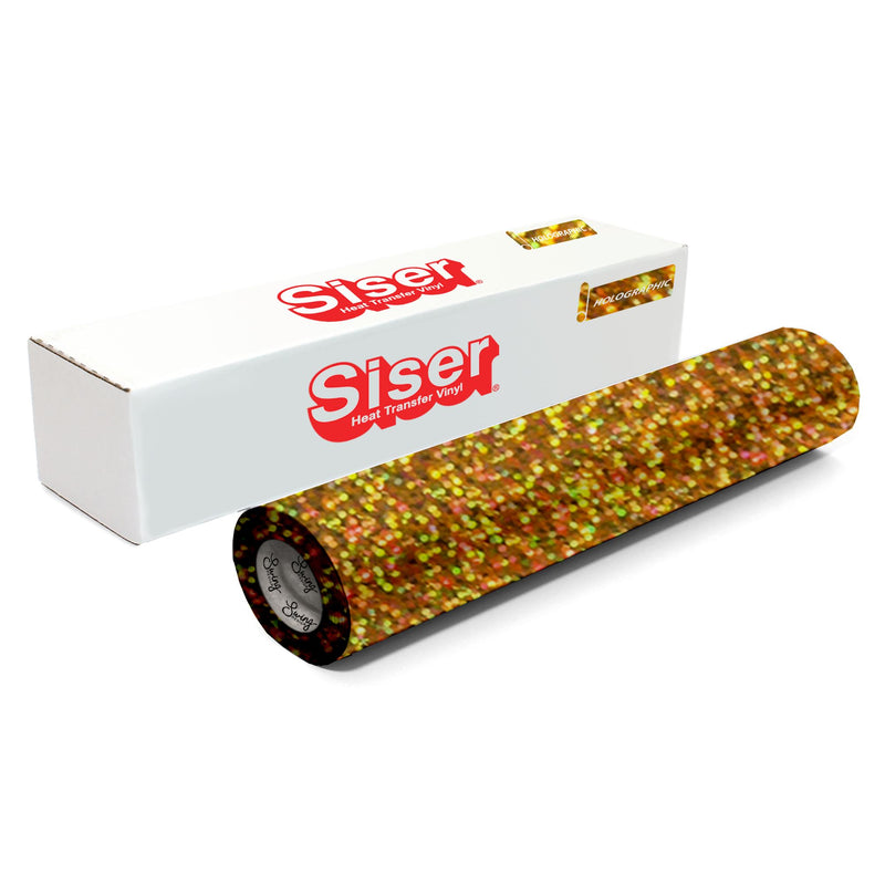 Siser Holographic Heat Transfer Vinyl (HTV) - 15" x 150 ft - 17 Colors Available Siser Heat Transfer Siser Gold