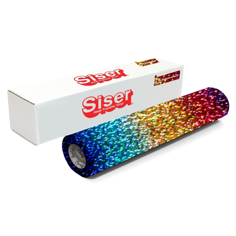 Siser Holographic Heat Transfer Vinyl (HTV) - 15" x 150 ft - 17 Colors Available - Swing Design