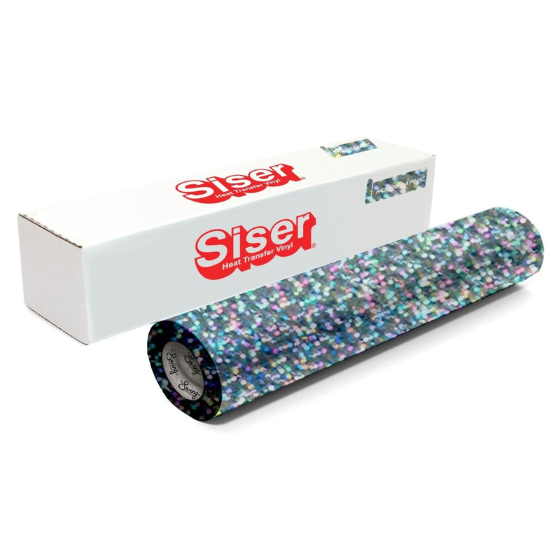 Siser Holographic Heat Transfer Vinyl (HTV) - 15" x 150 ft - 17 Colors Available - Swing Design